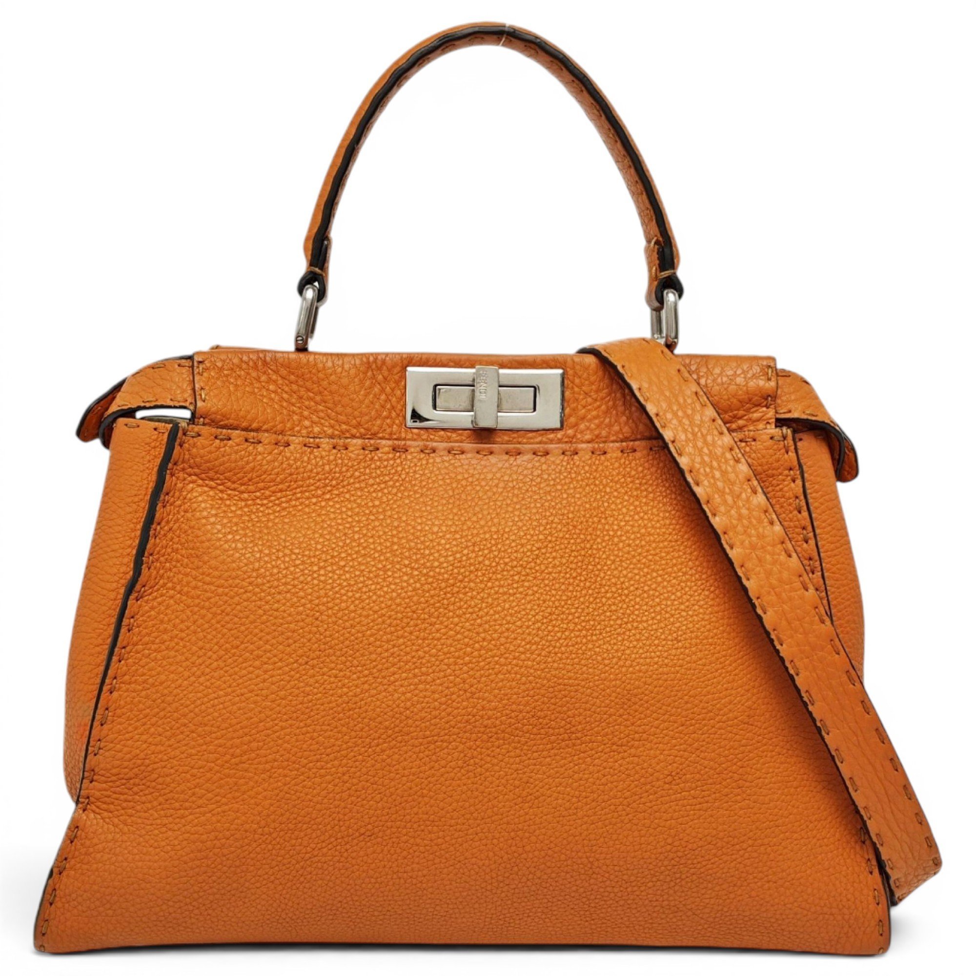 Peekaboo leather handbag