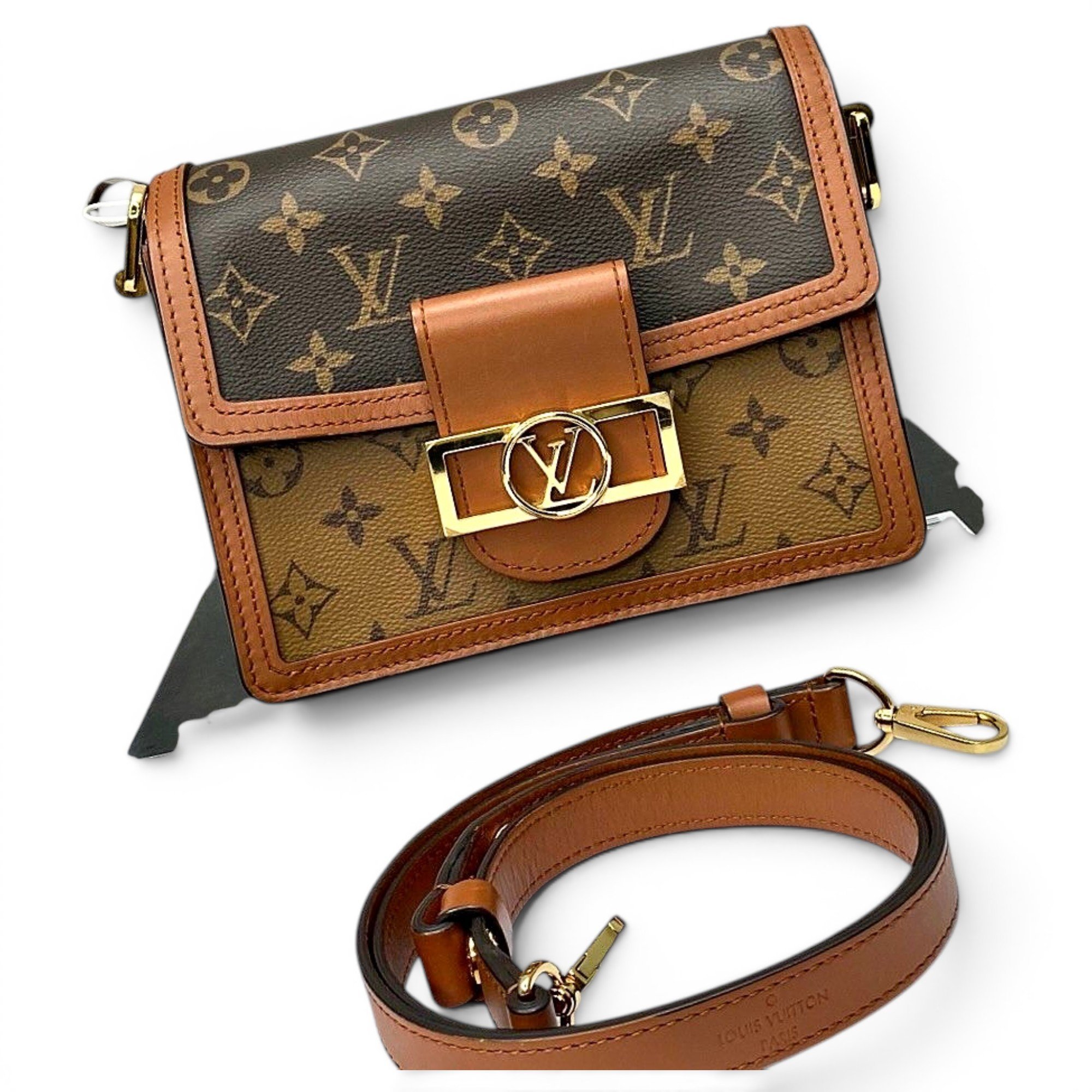 Dauphine leather handbag