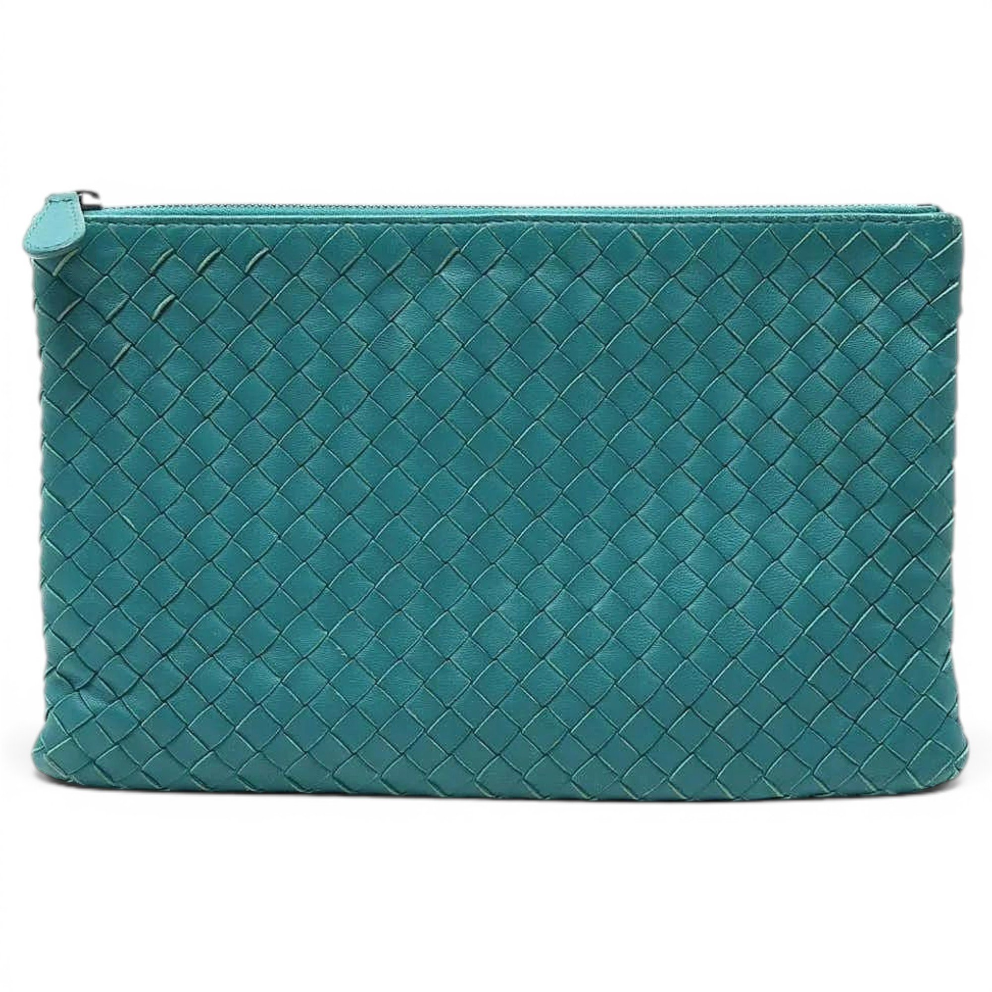 Pouch leather clutch bag