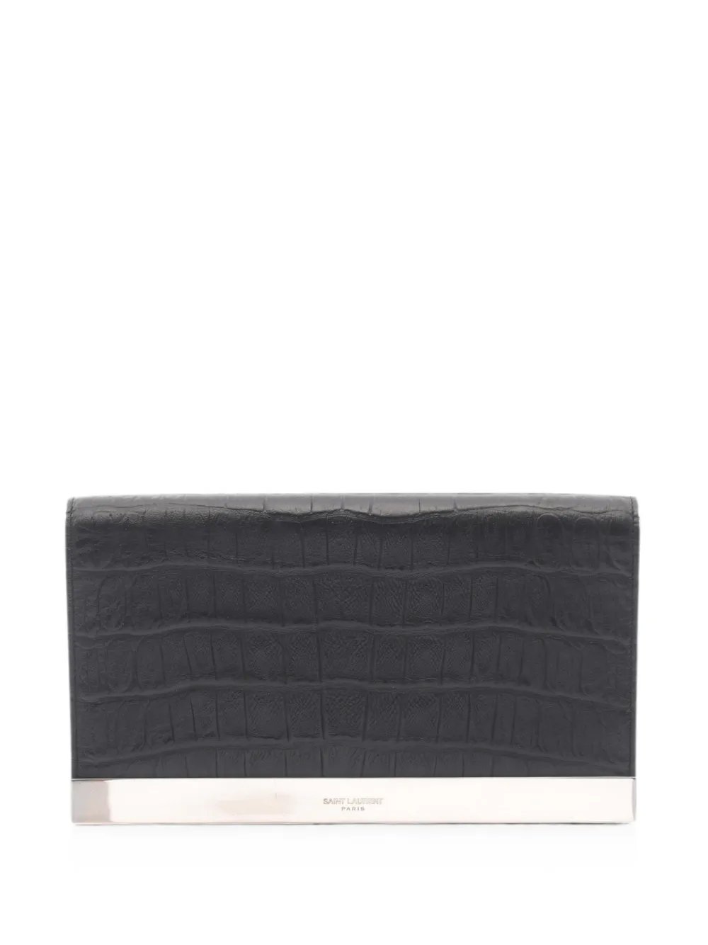 2010s croc-embossed clutch bag