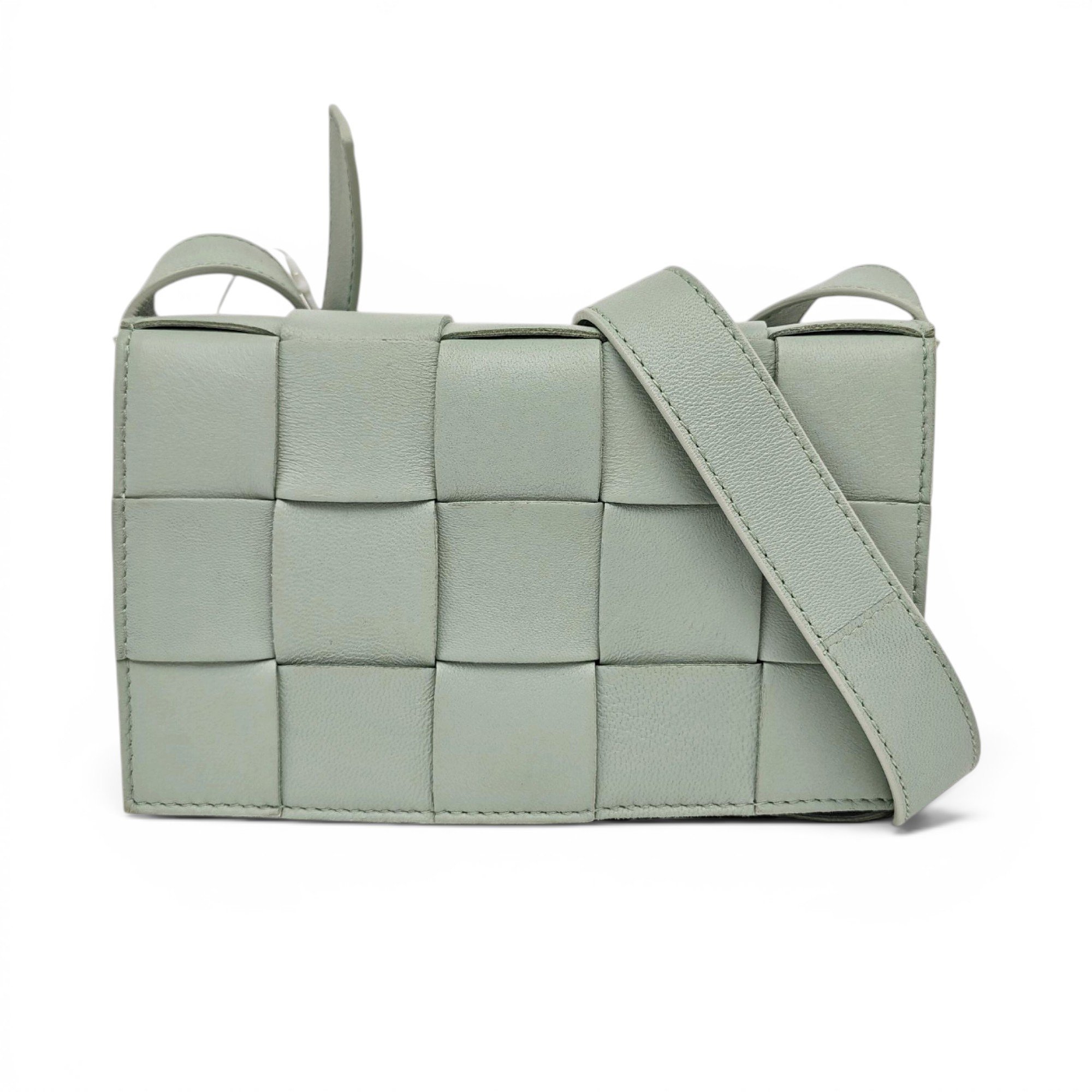 Cassette leather handbag