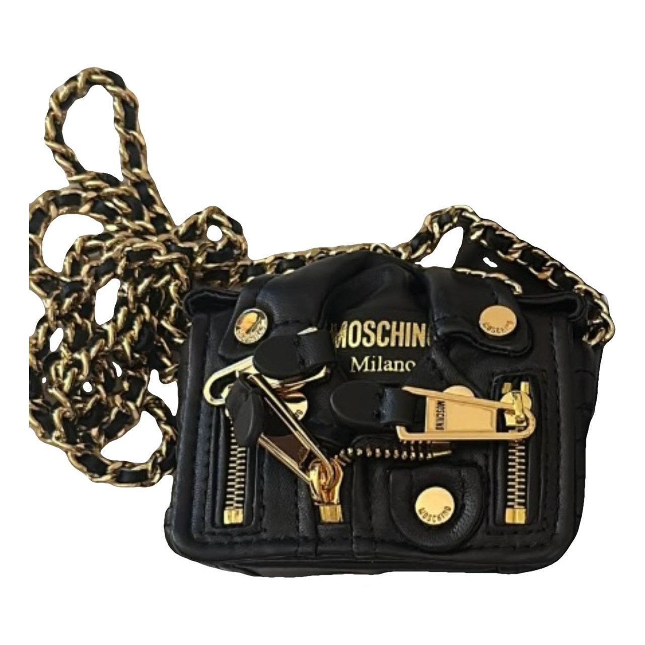 Biker leather handbag