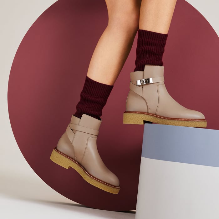Beige Mastic History Ankle Boot