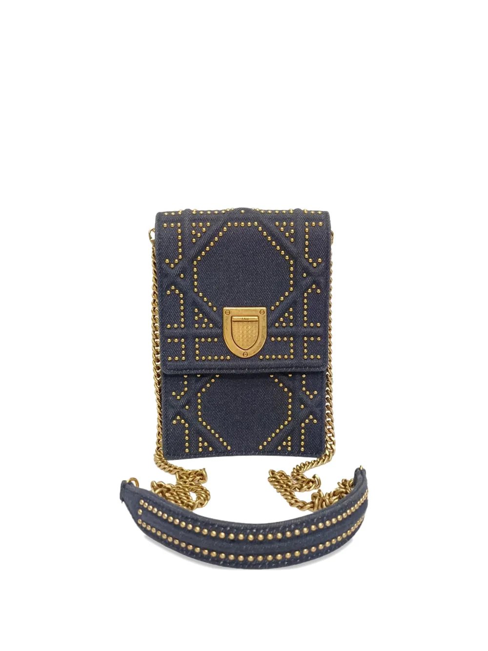 Diorama studded clutch bag