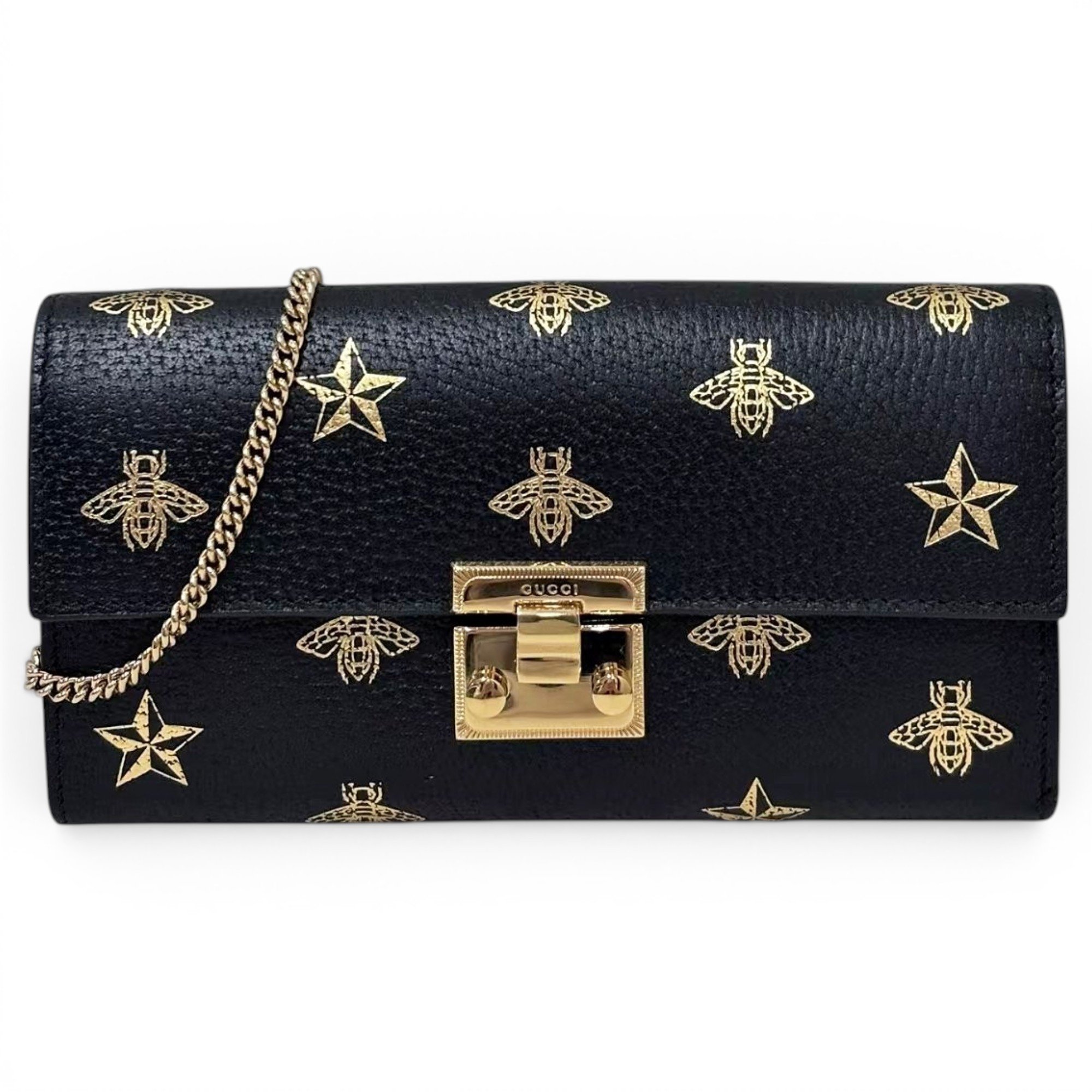 Padlock leather crossbody bag