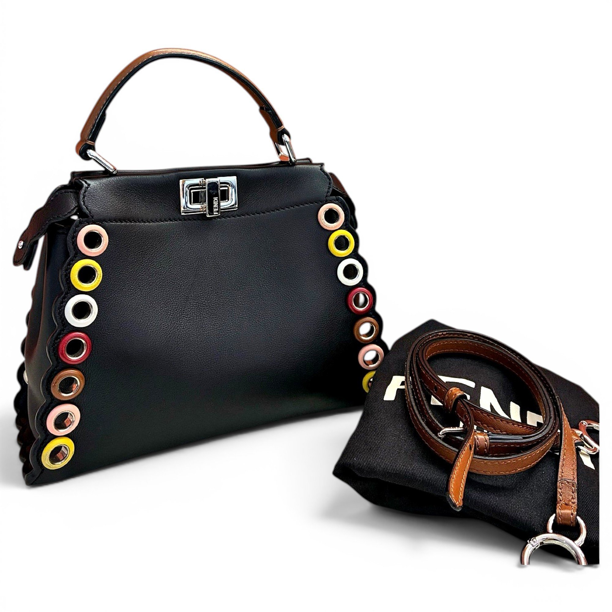 Peekaboo leather handbag