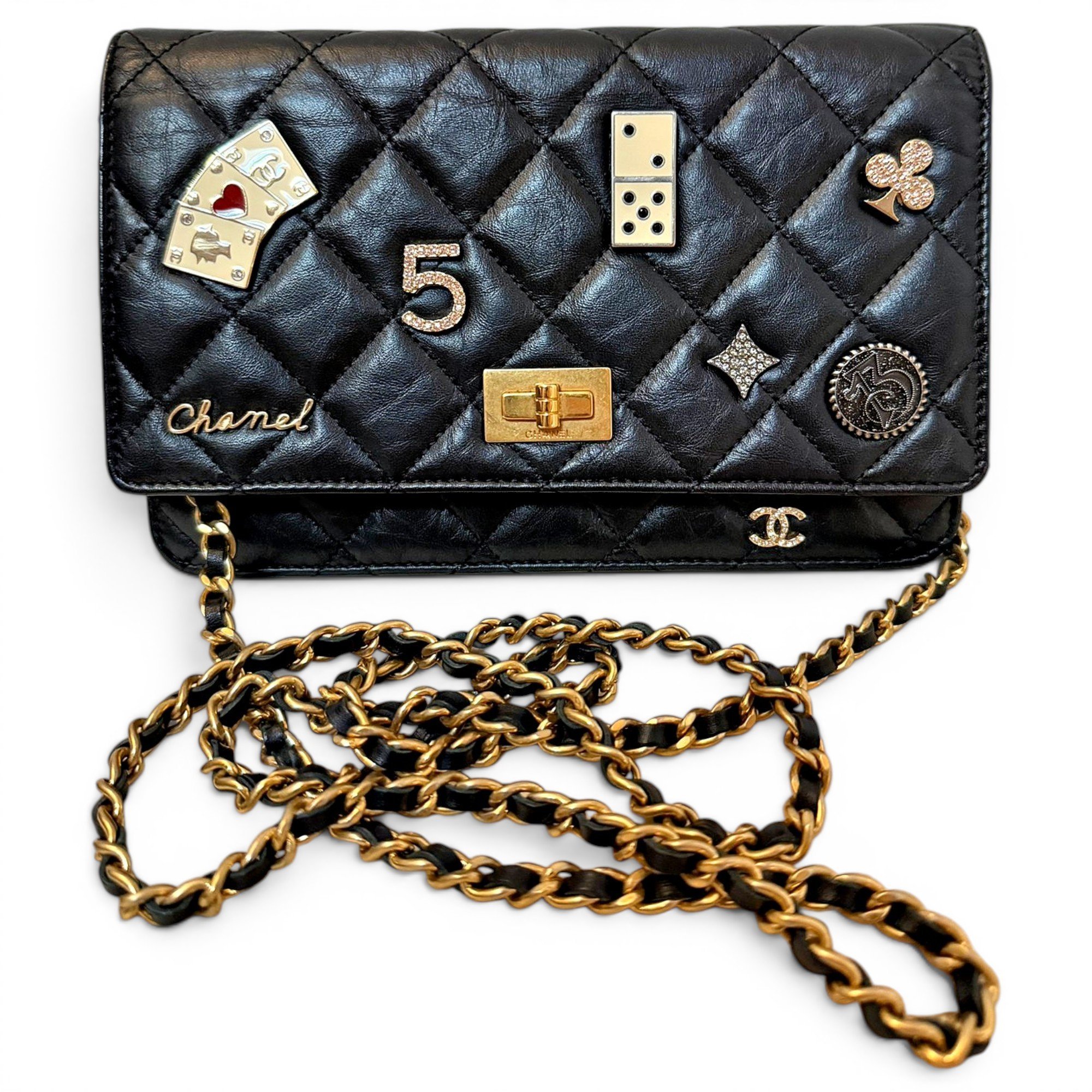 Wallet On Chain 2.55 leather crossbody bag