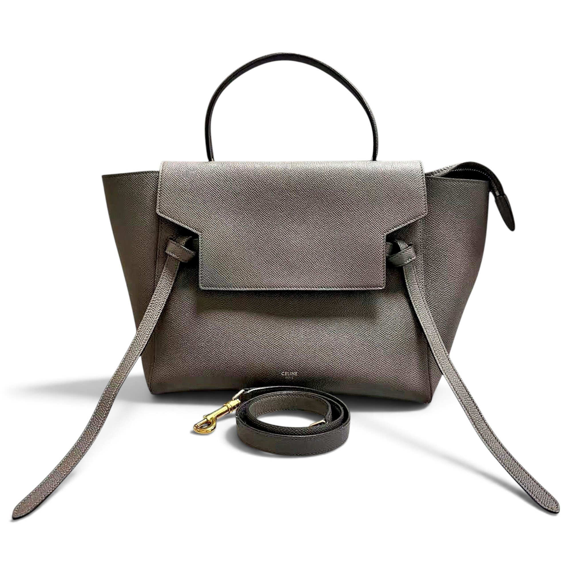 Belt leather handbag