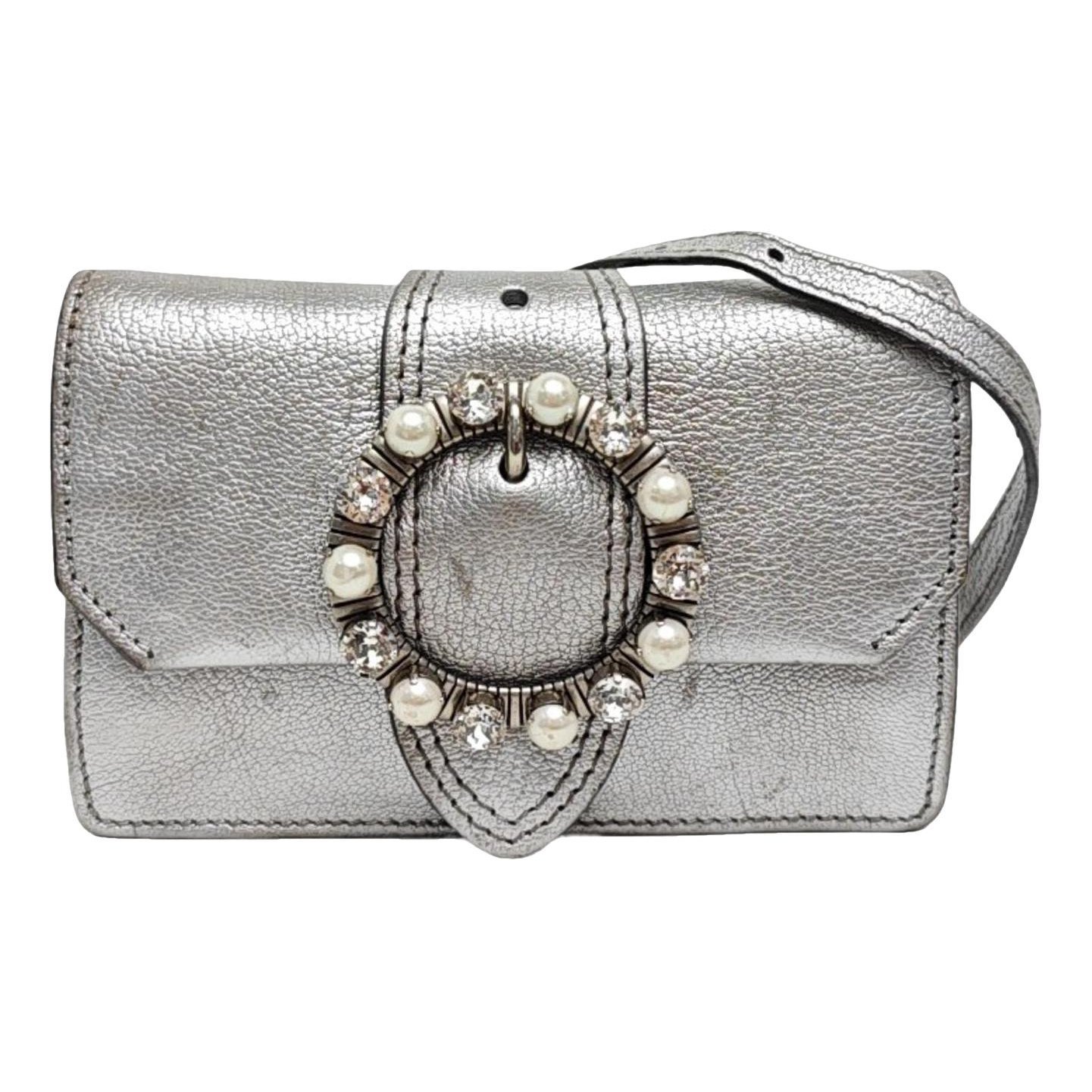 My Miu leather handbag