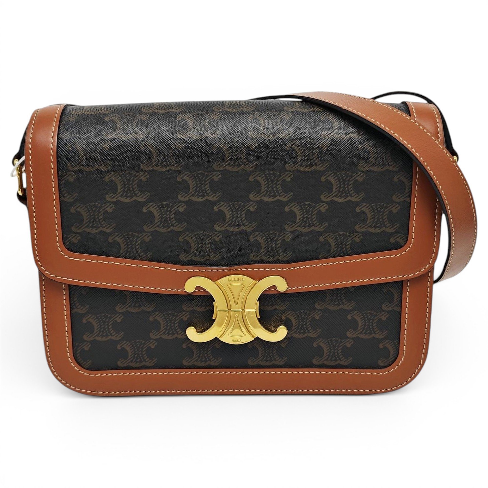 Triomphe leather handbag