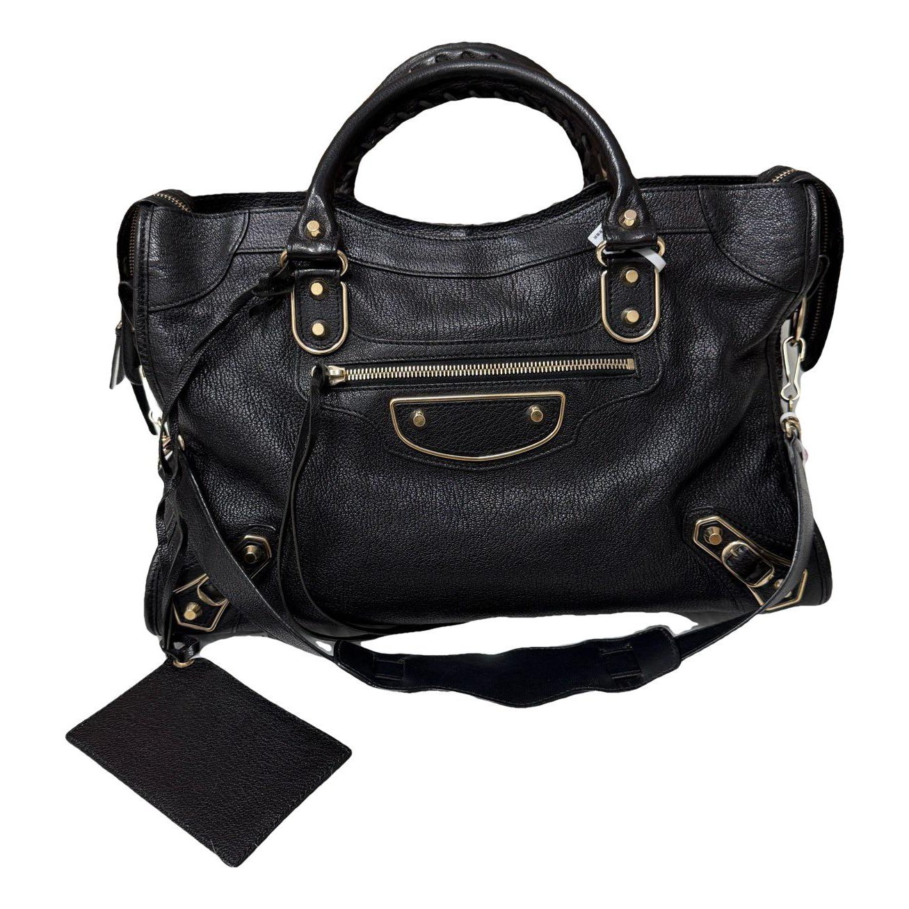 City leather handbag