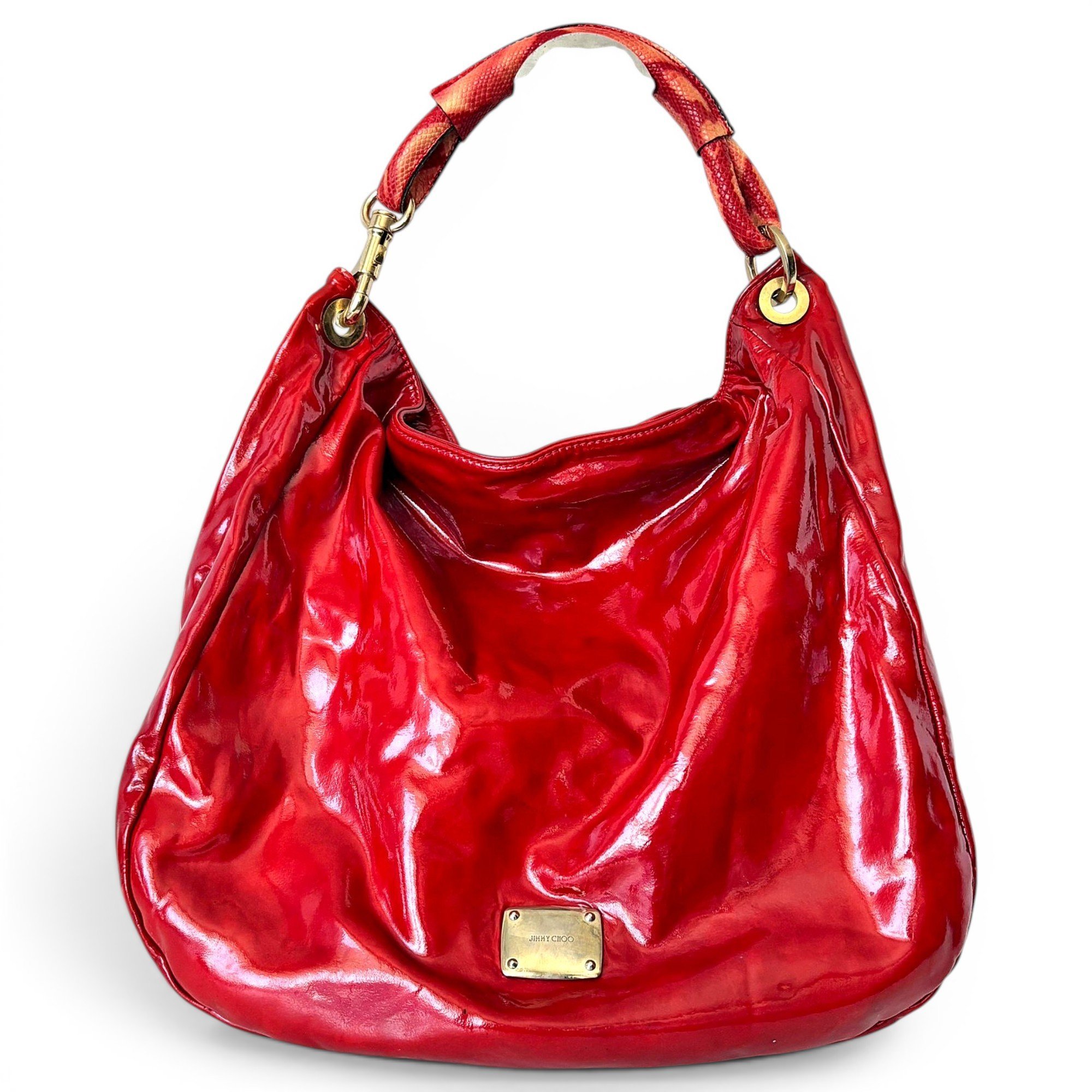 Patent leather handbag
