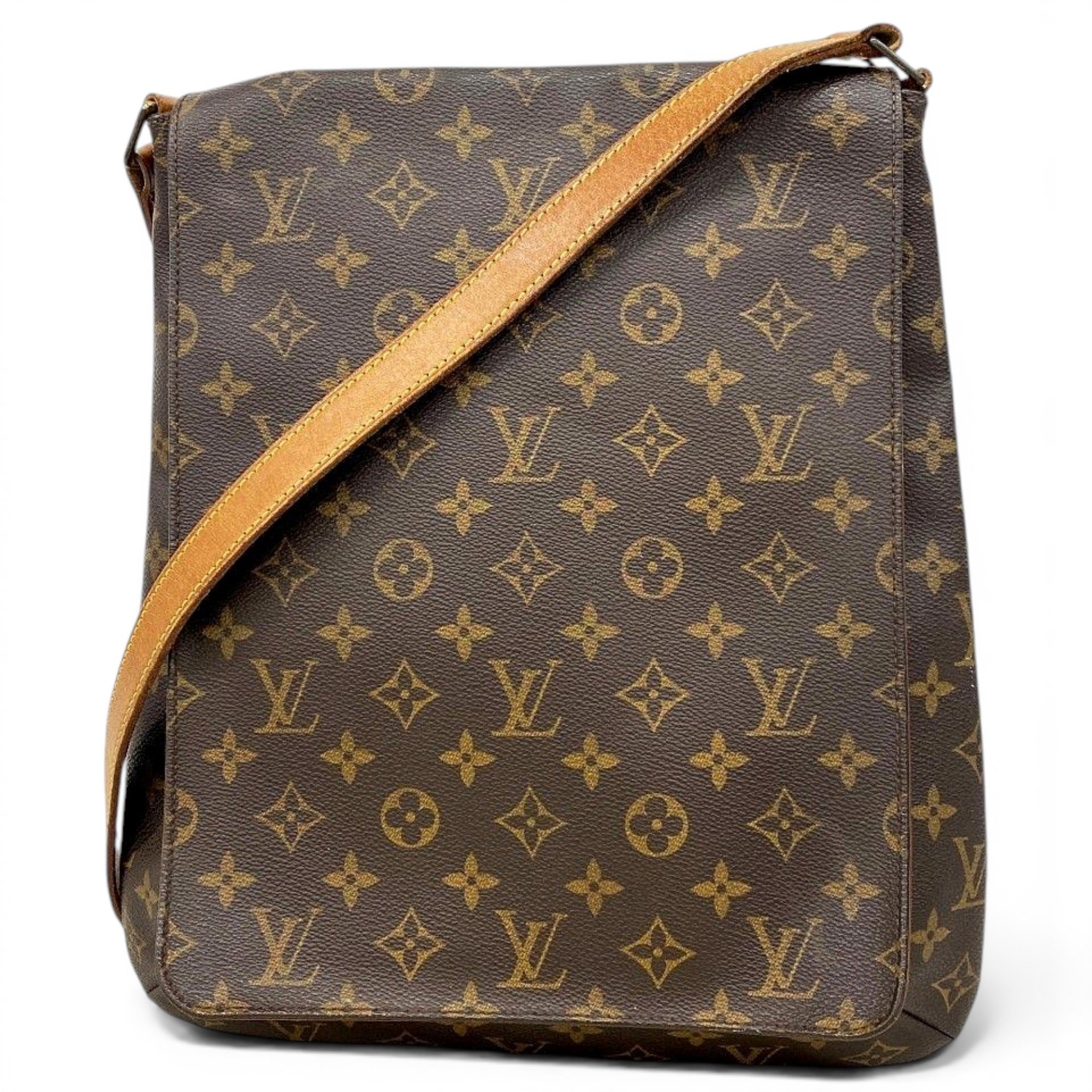 Musette cloth handbag