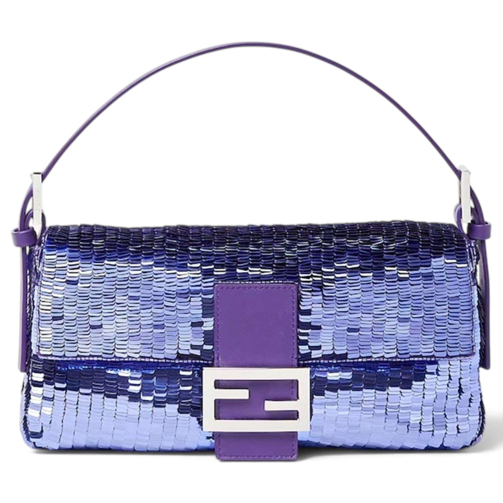 Baguette silk handbag