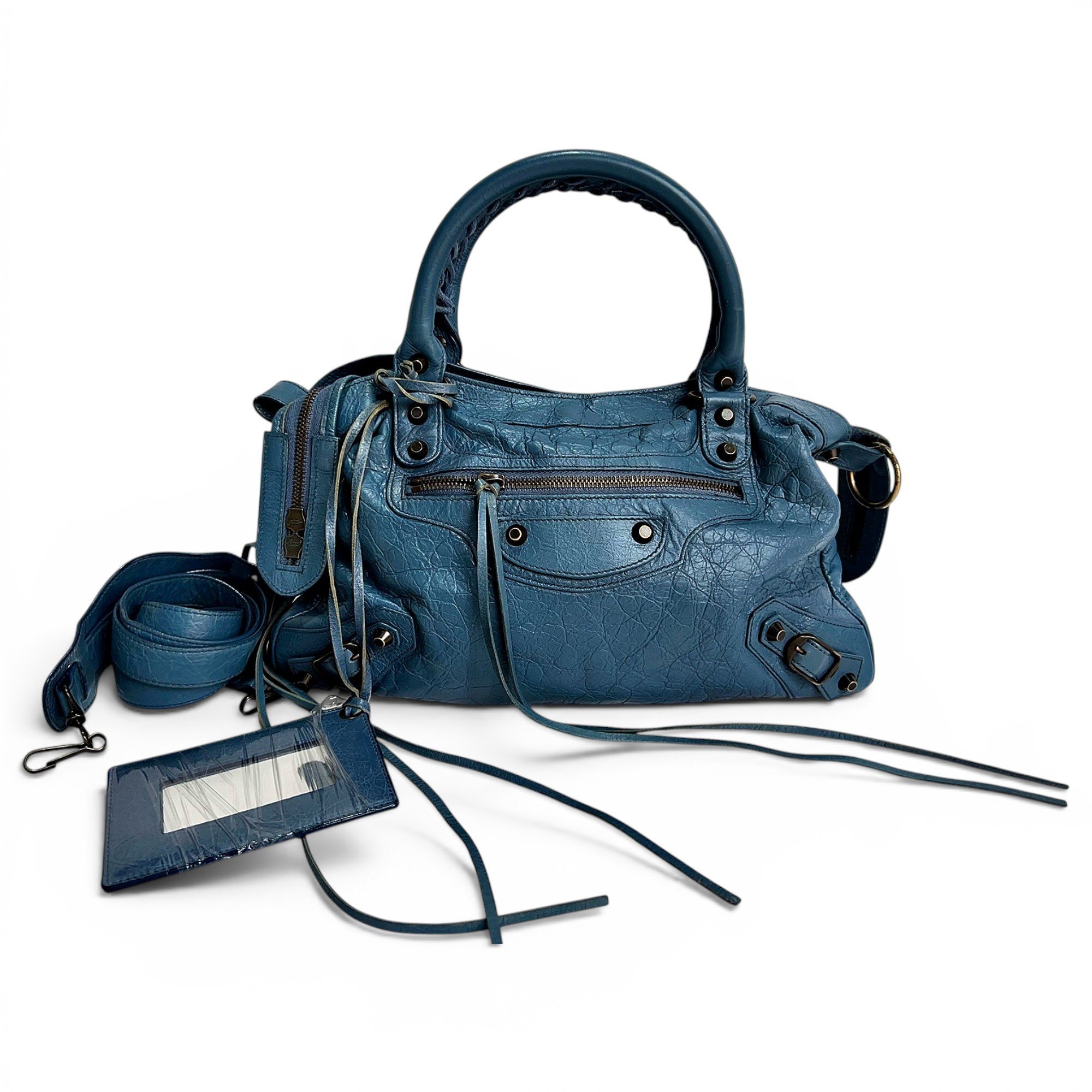 First leather handbag