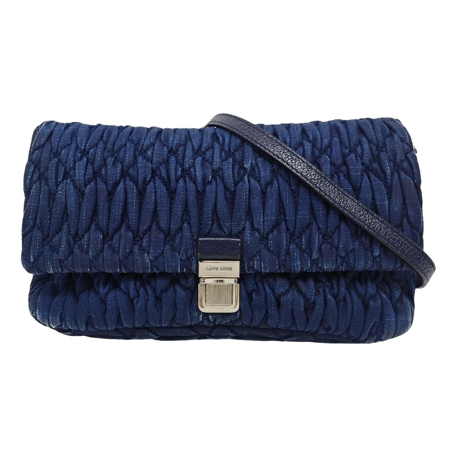 Miu Crystal cloth handbag