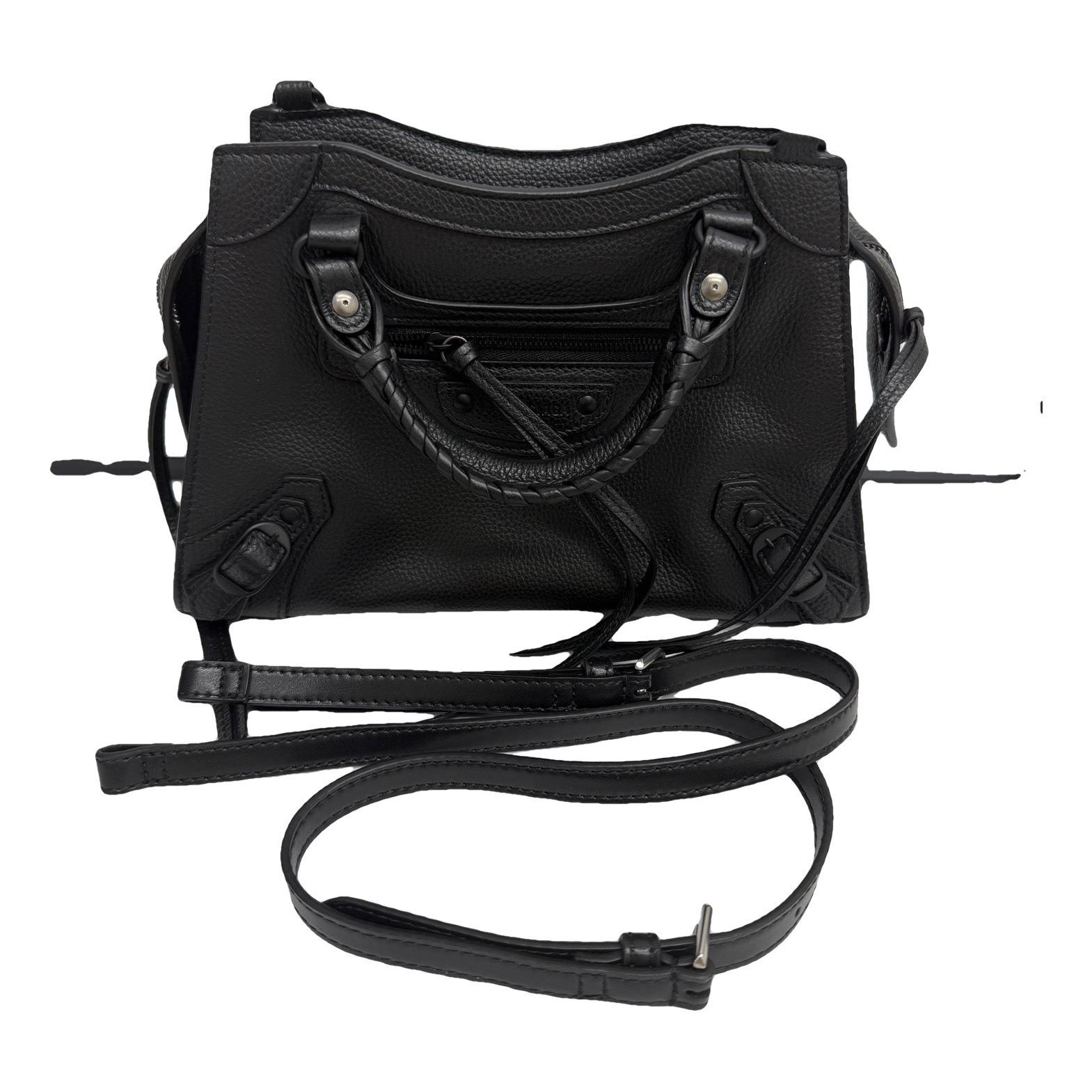 City leather handbag