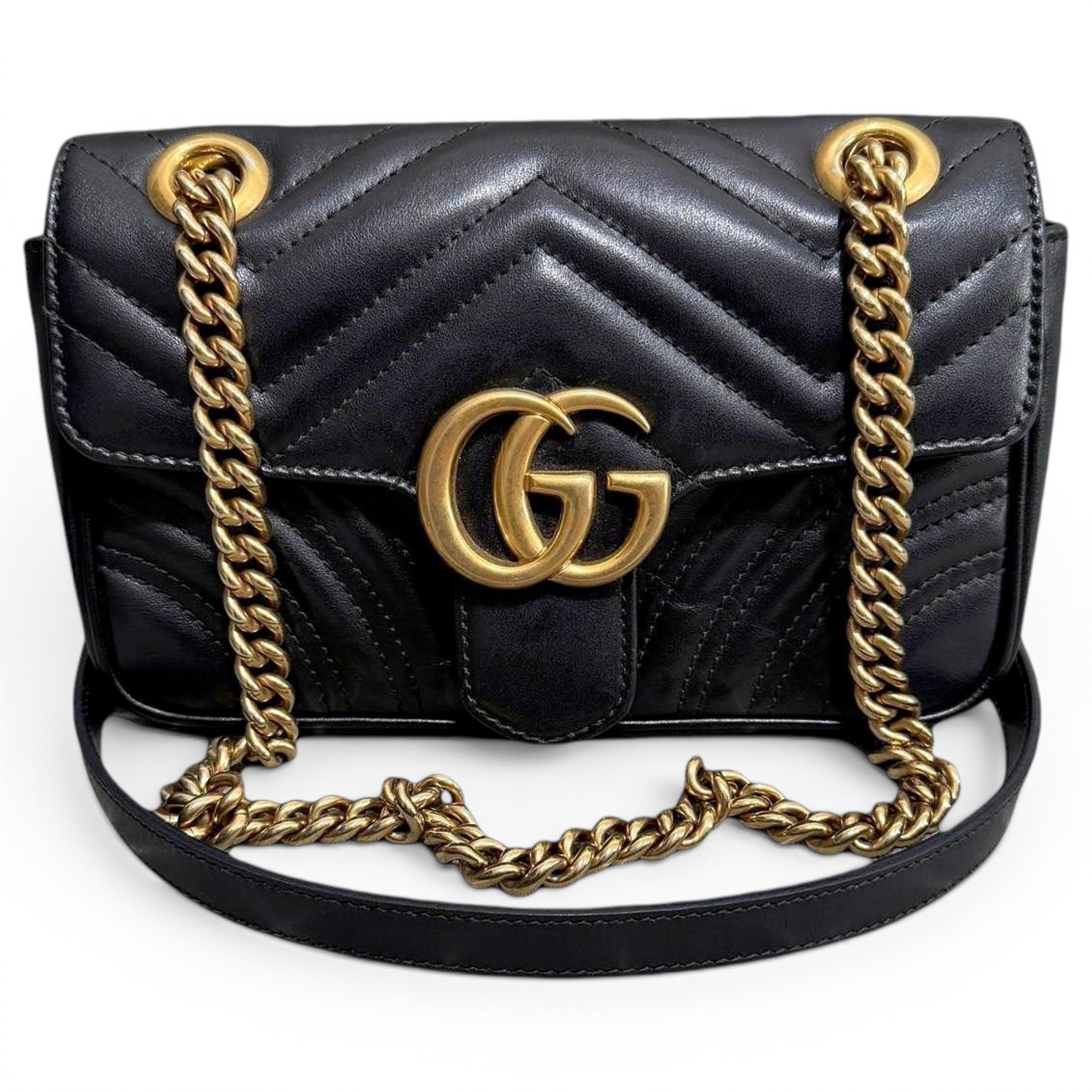 GG Marmont Flap leather handbag