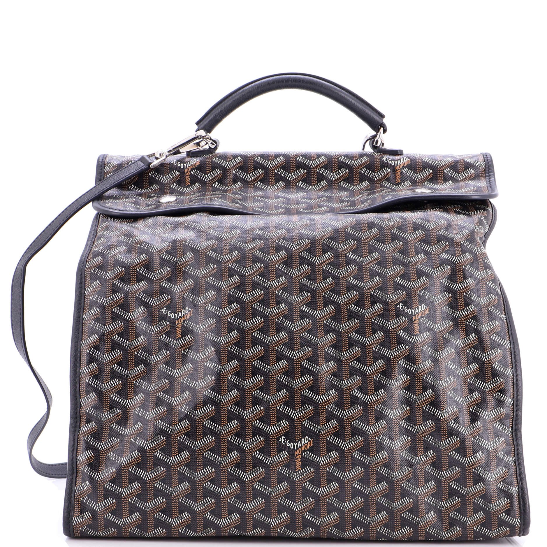 Goyard Saint Leger Briefcase Backpack Coated Canvas