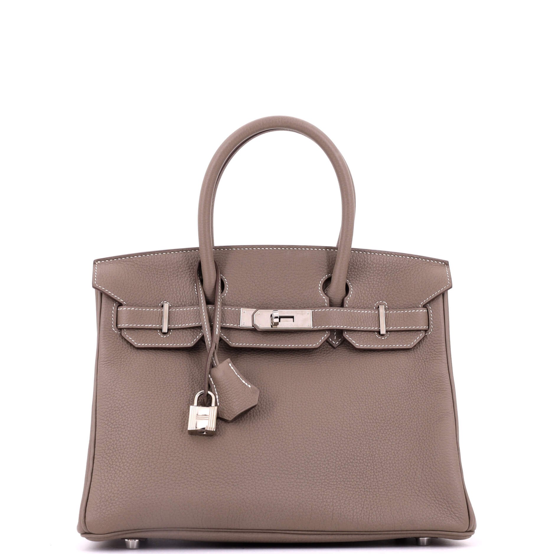 Birkin Handbag Etoupe Togo with Palladium Hardware 30