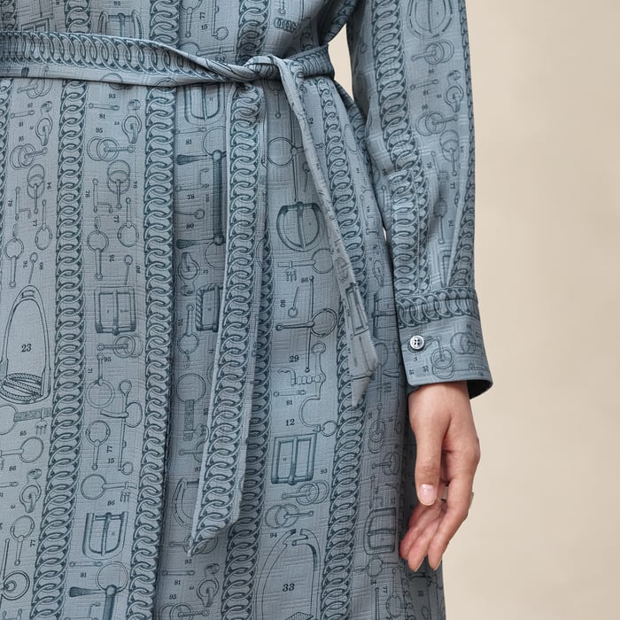 Bleu Adriatique "Cahier Du Colporteur" Shirt Dress