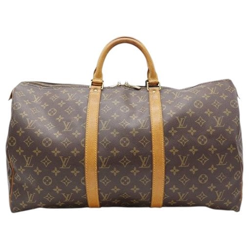 Keepall leather travel bag