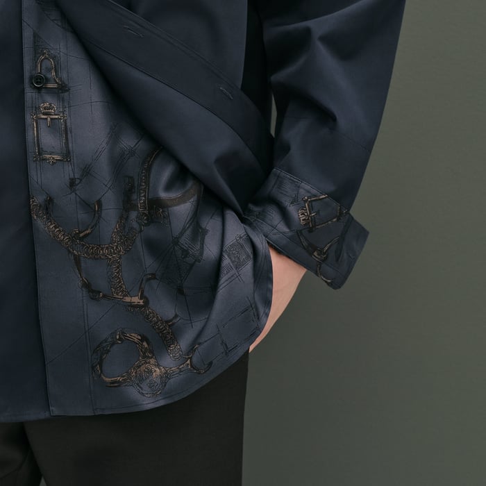 Marine "Double Devant" Boxy Fit Shirt