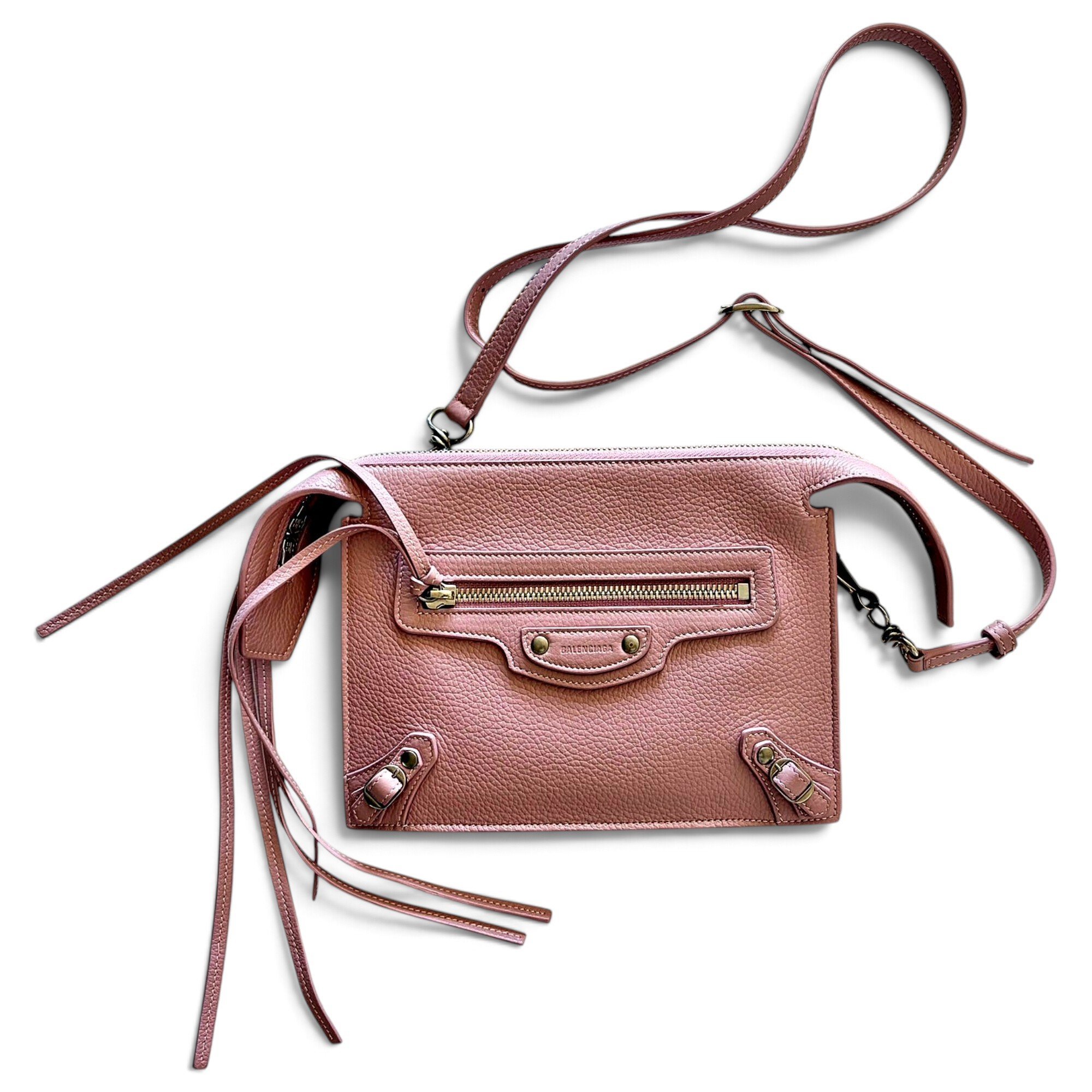 Leather clutch bag
