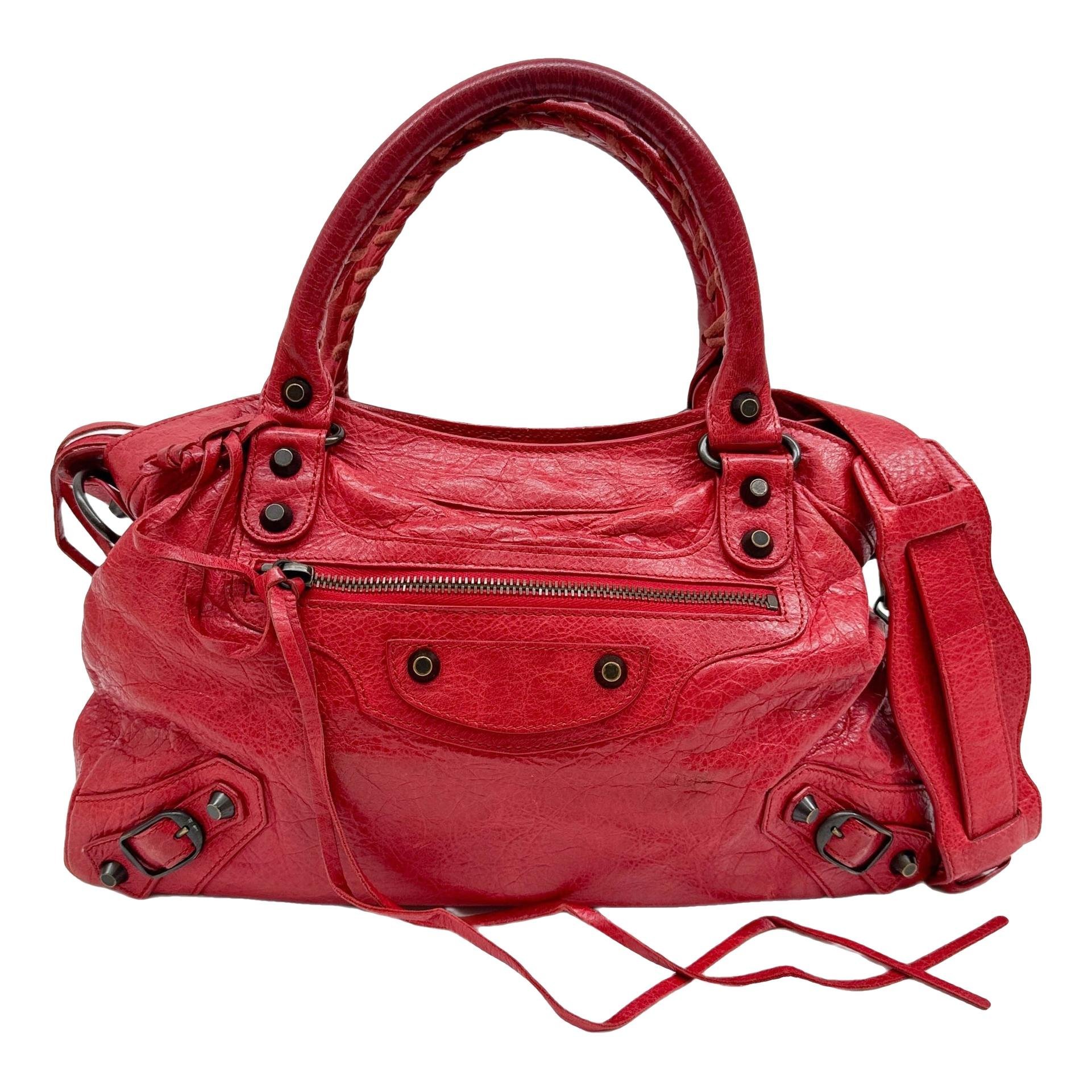 First leather handbag