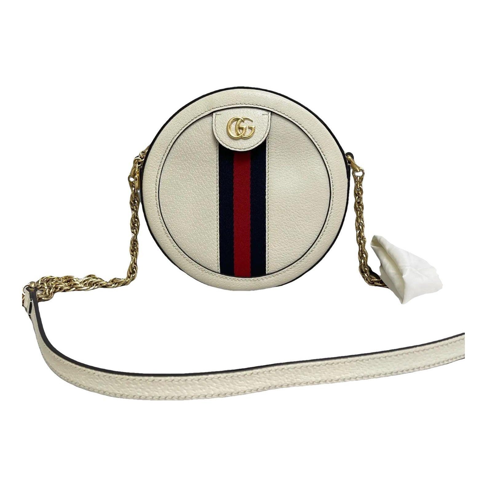 Ophidia Round leather crossbody bag