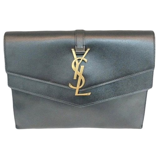 Leather clutch bag