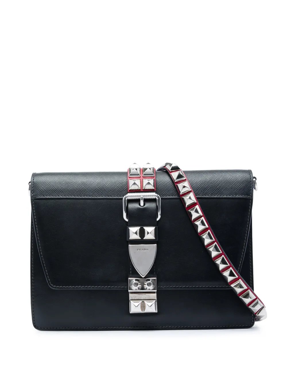2018-2020 City Calf and Saffiano Studded Elektra crossbody bag