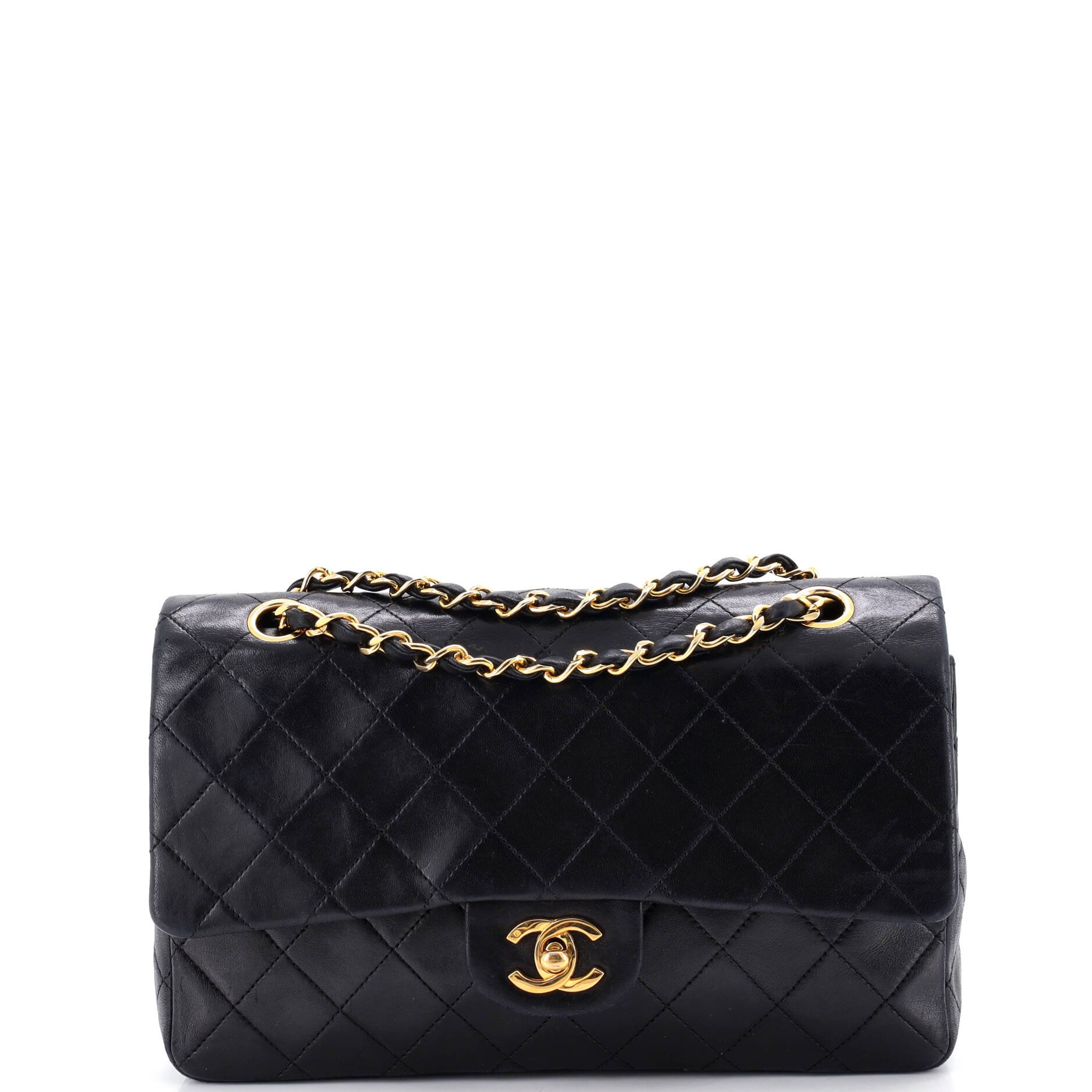 Vintage Classic Double Flap Bag Quilted Lambskin Medium
