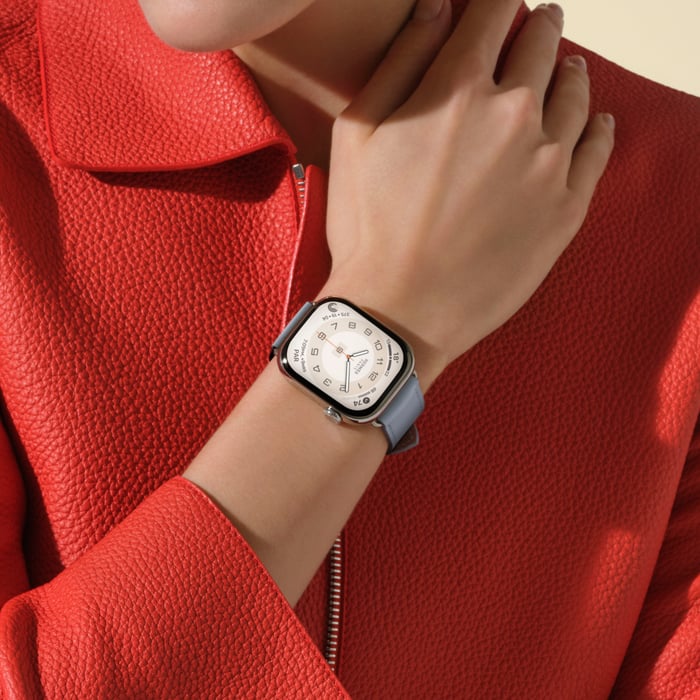 Bleu Glacier Band Apple Watch Hermès Single Tour 42 MM