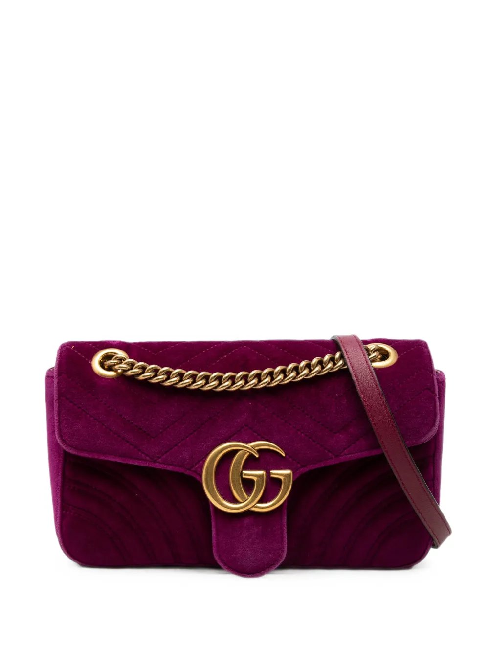 2016-2026 Medium GG Marmont Matelasse Velvet shoulder bag