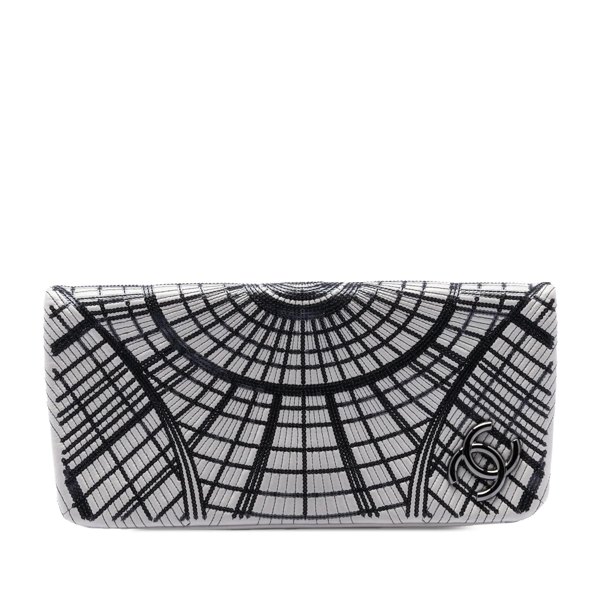 Leather clutch bag