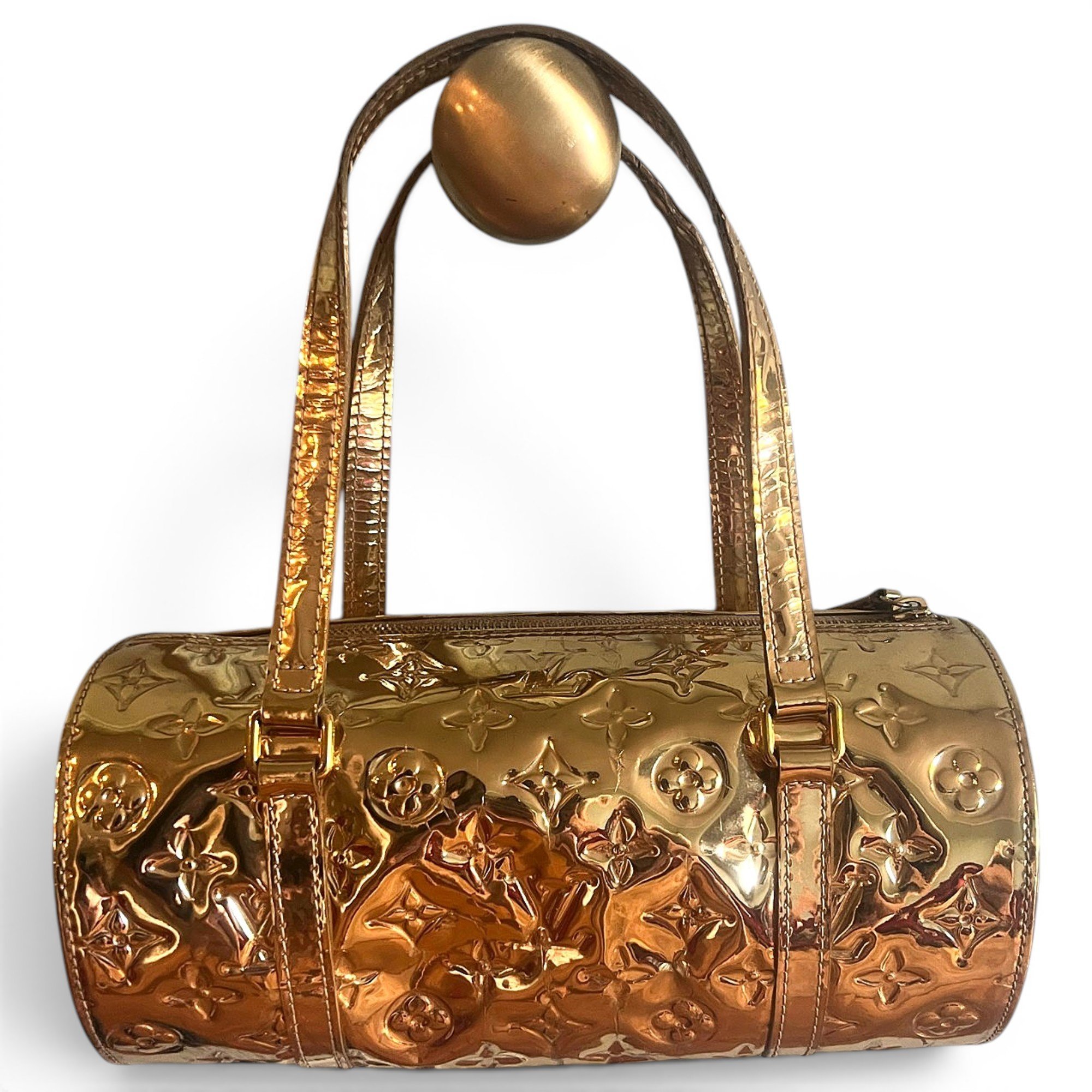 Papillon patent leather handbag