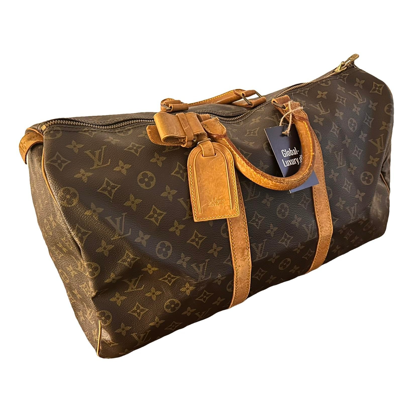 Keepall leather travel bag