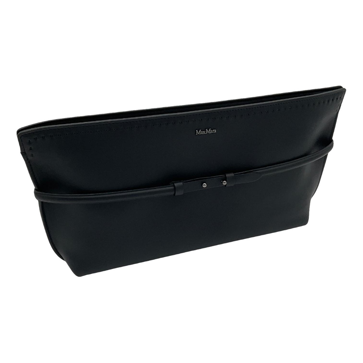 Leather clutch bag
