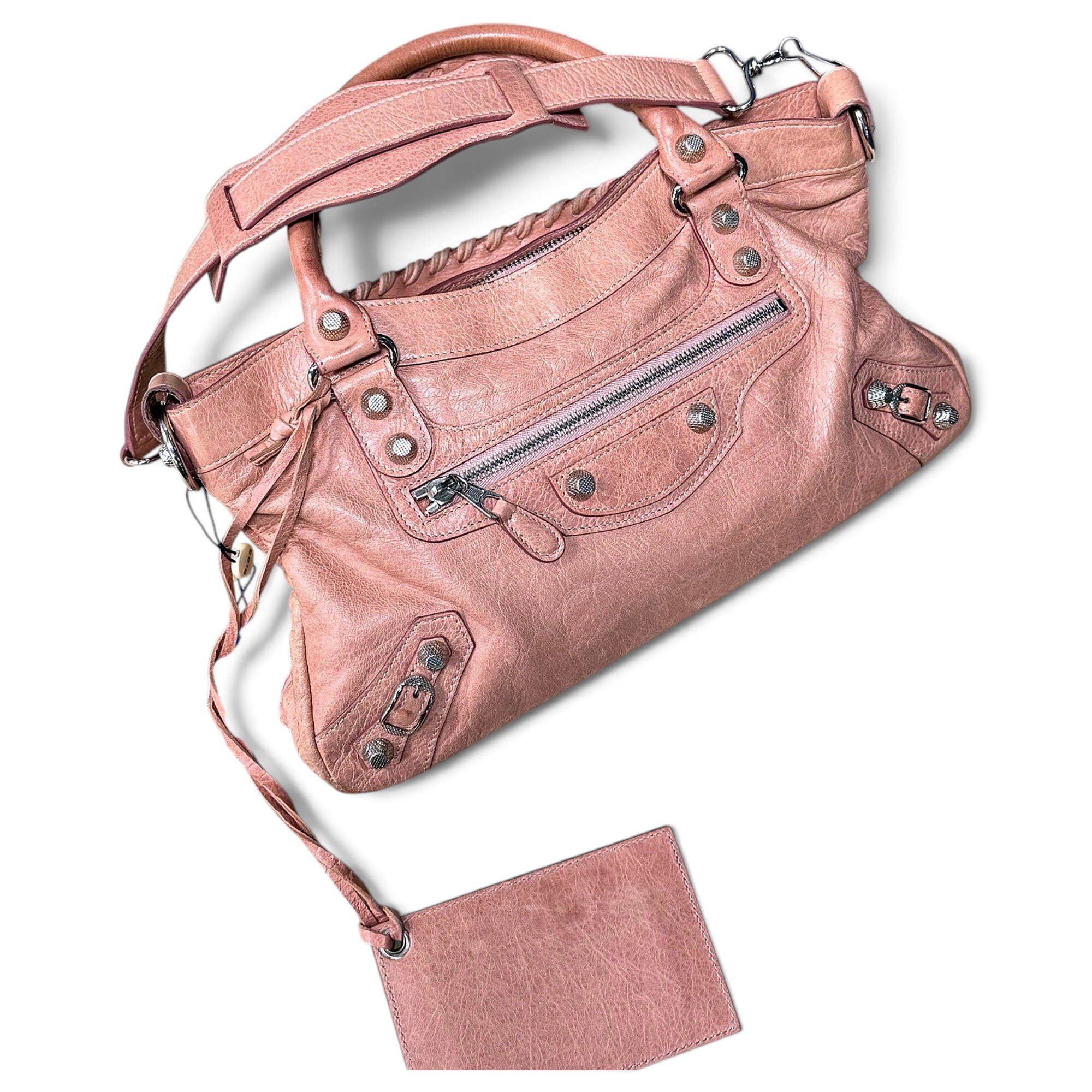 First leather handbag