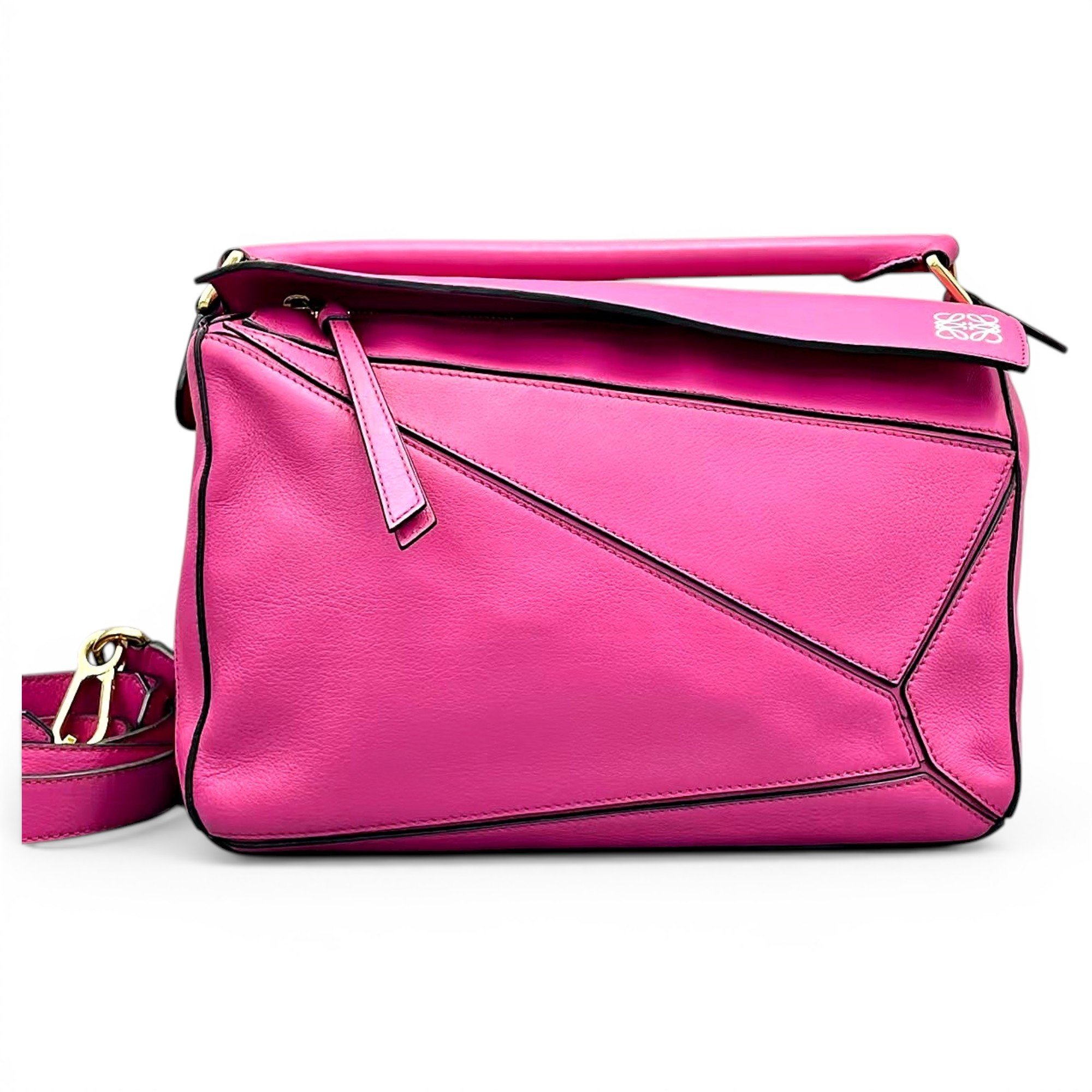 Puzzle leather handbag