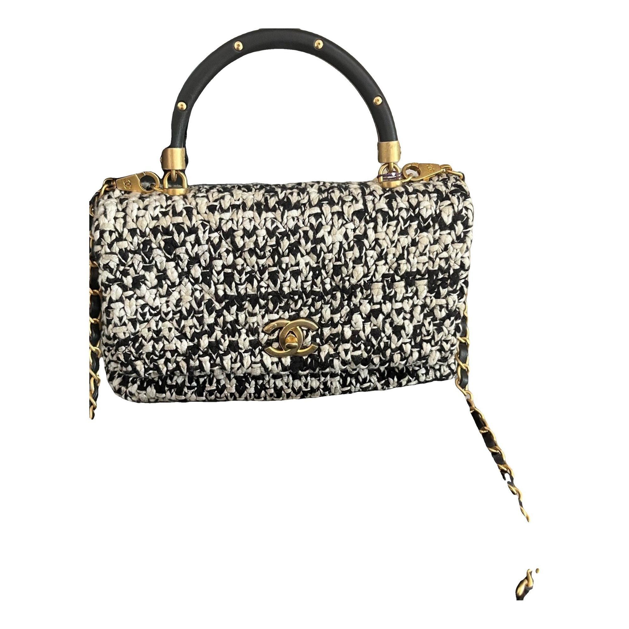 Coco Handle tweed handbag