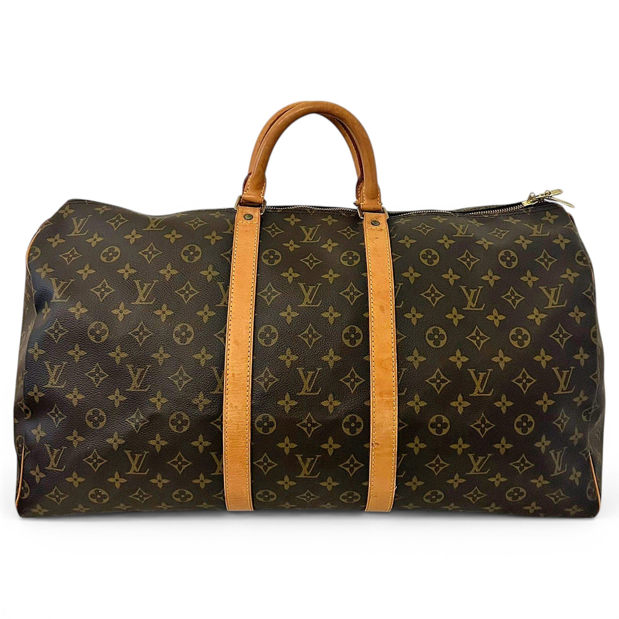 Keepall leather travel bag
