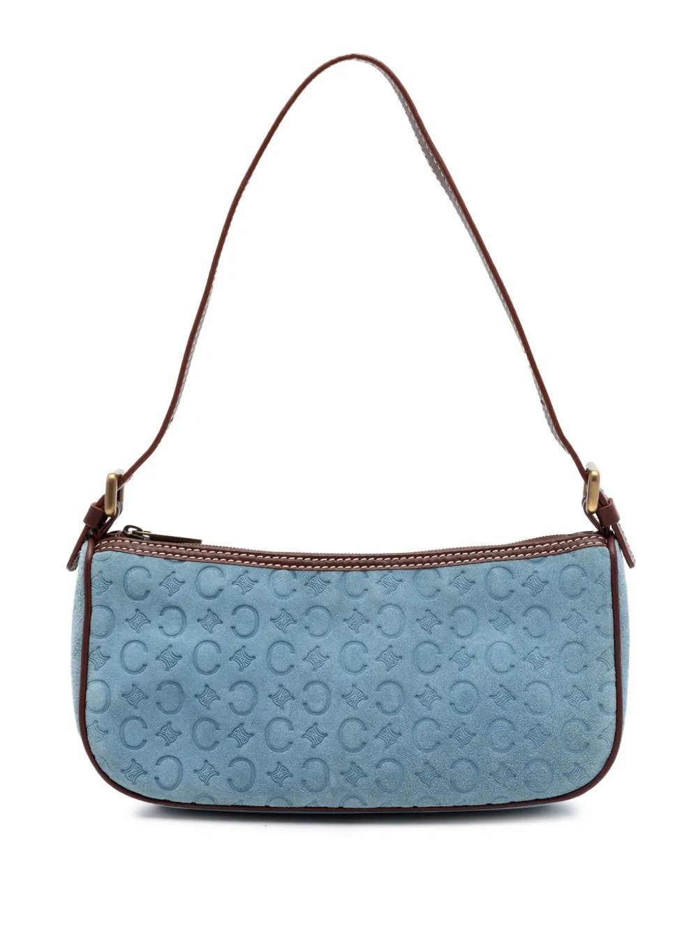 Celine 2000 C Macadam Suede shoulder bag