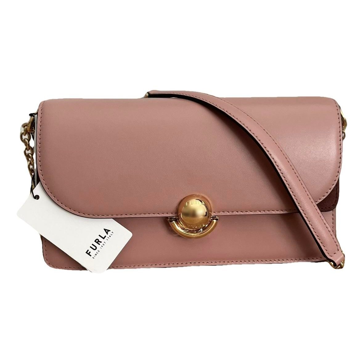 Leather clutch bag
