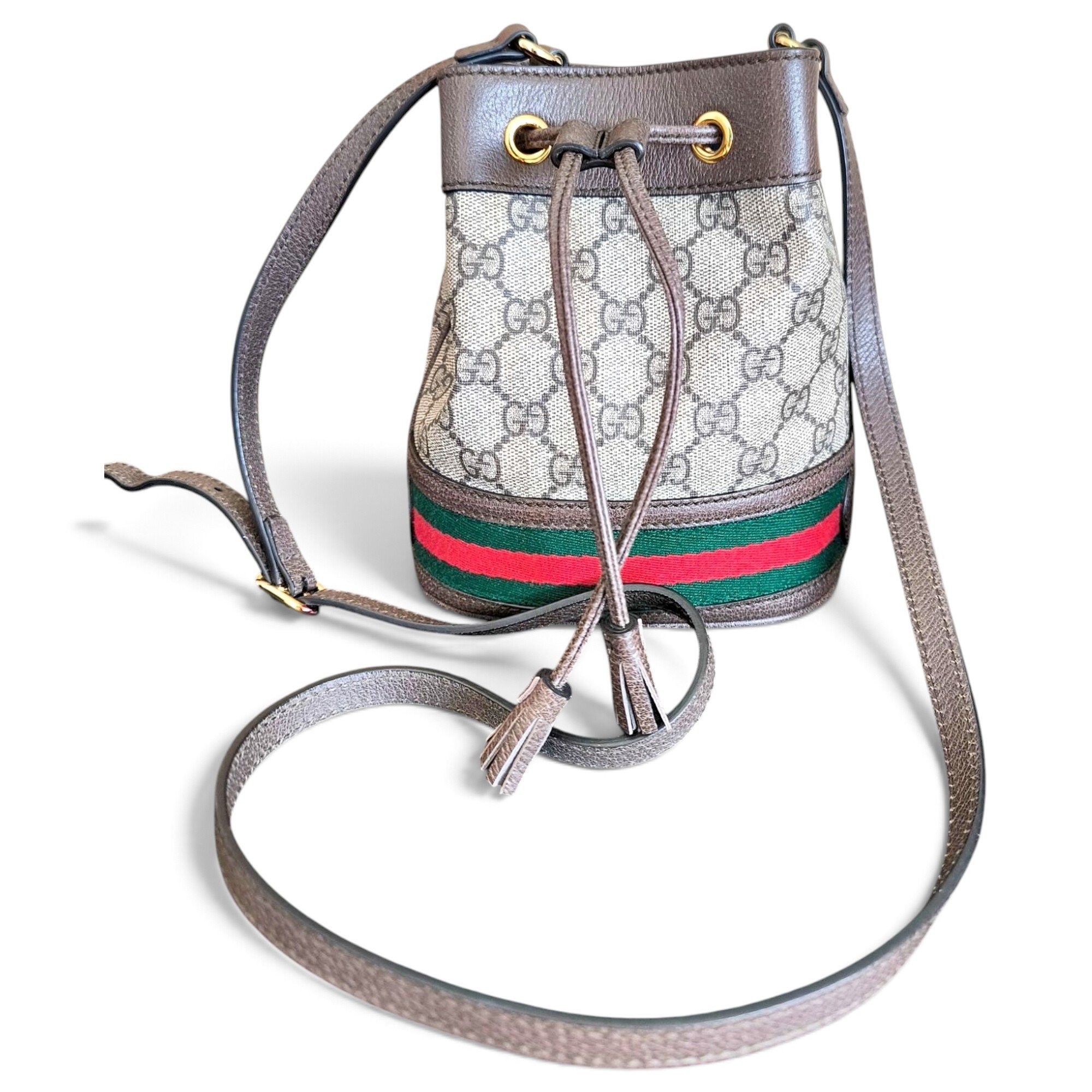 Ophidia Bucket leather crossbody bag