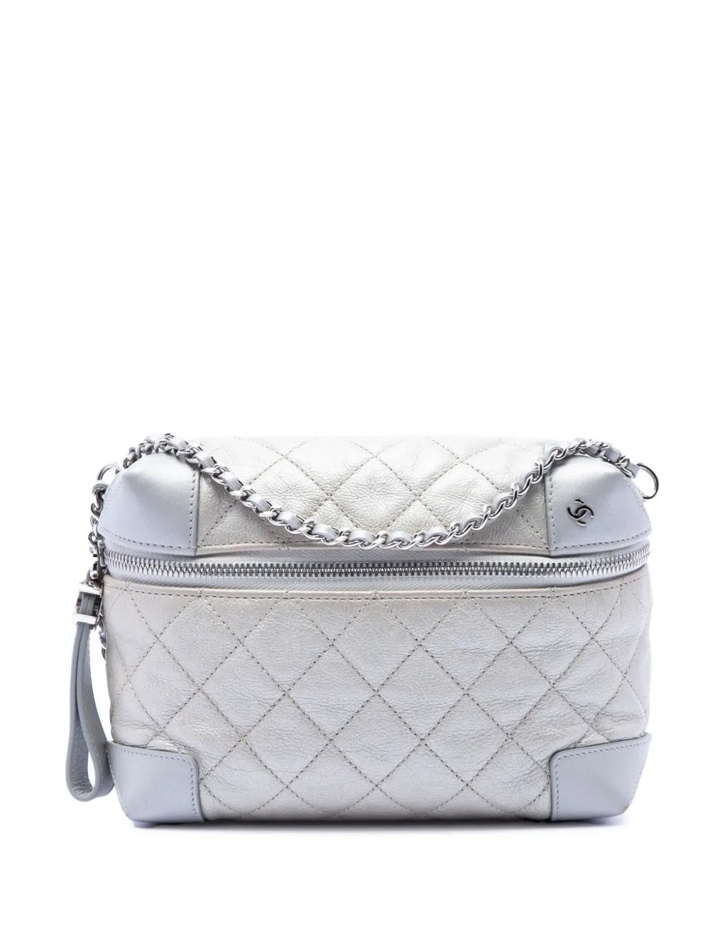 2016-2017 CC Quilted Metallic Calfskin Street Allure Camera Bag crossbody bag