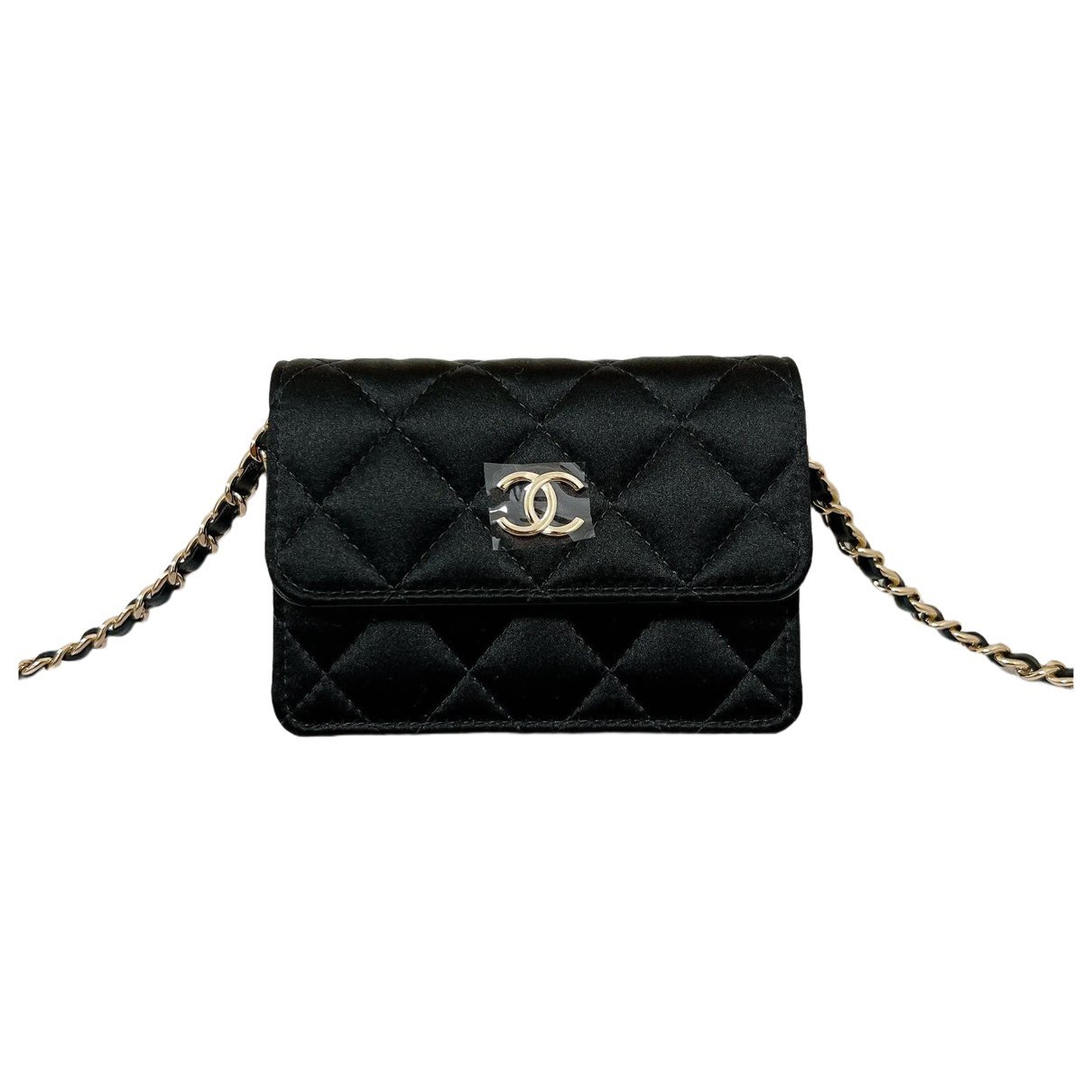 Trendy CC Wallet on Chain leather handbag