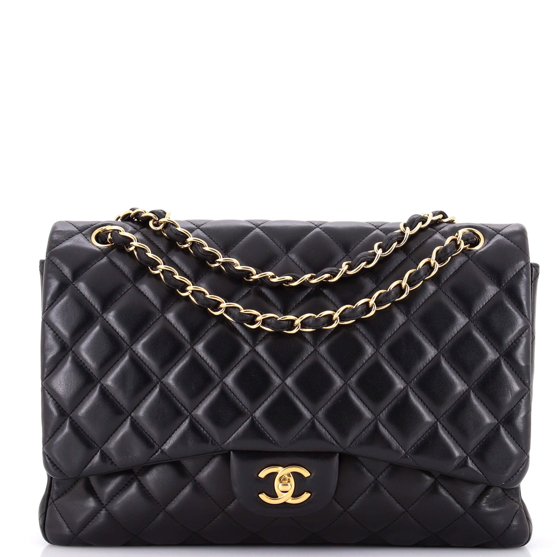 Classic Single Flap Bag Quilted Lambskin Maxi