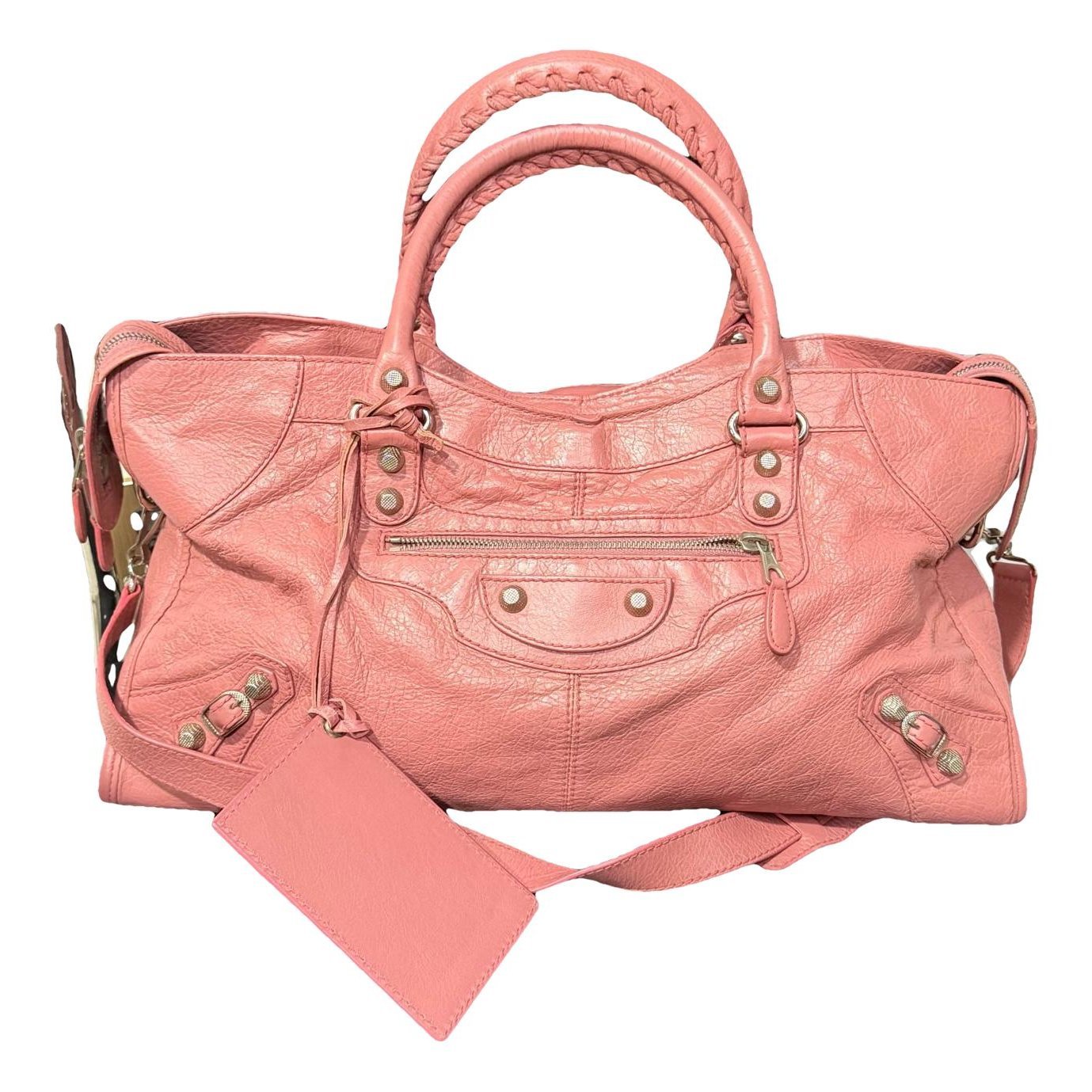 City leather handbag
